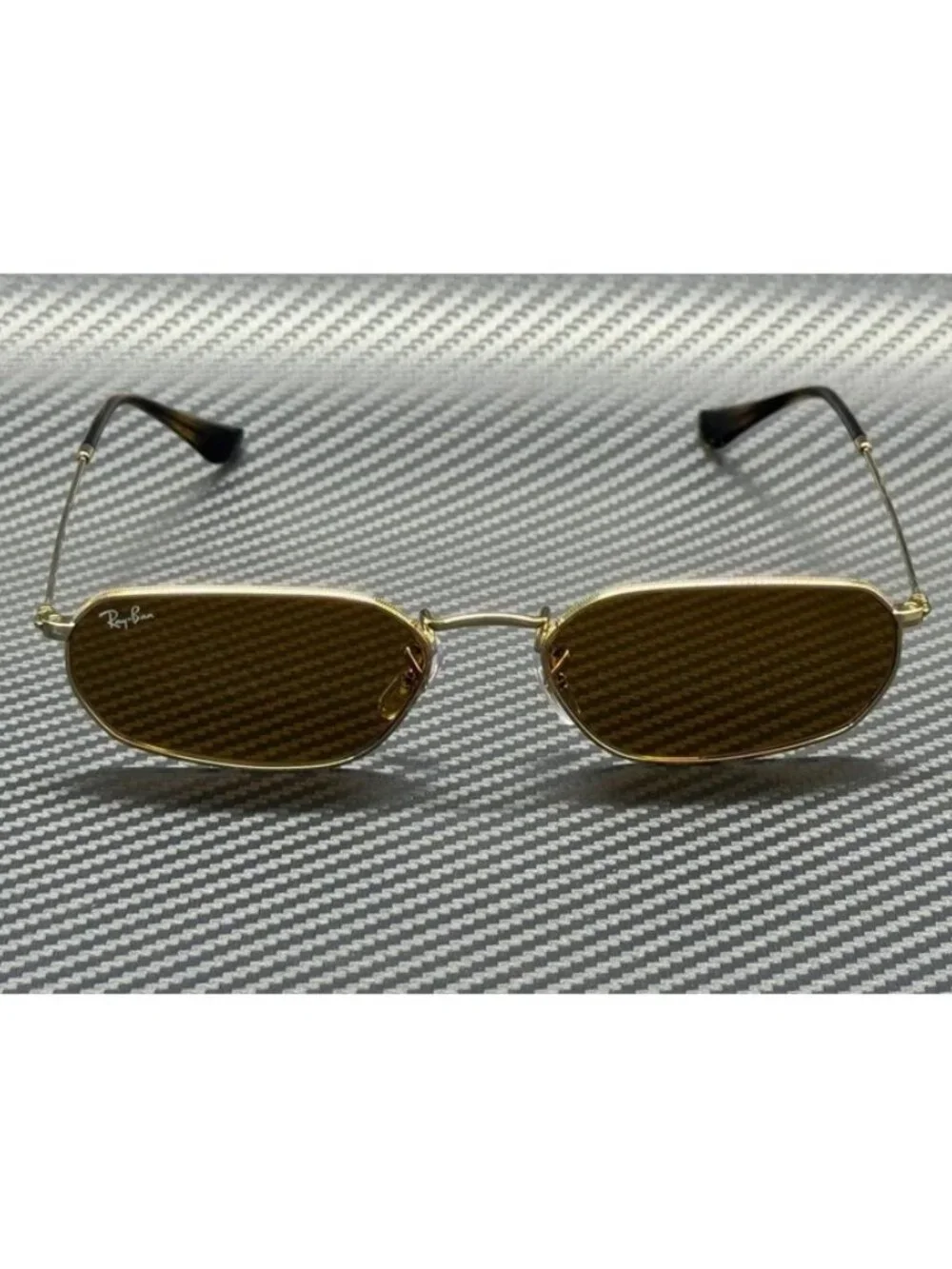 New Ray-Ban Men Arista Gold Sunglasses 57-18-145